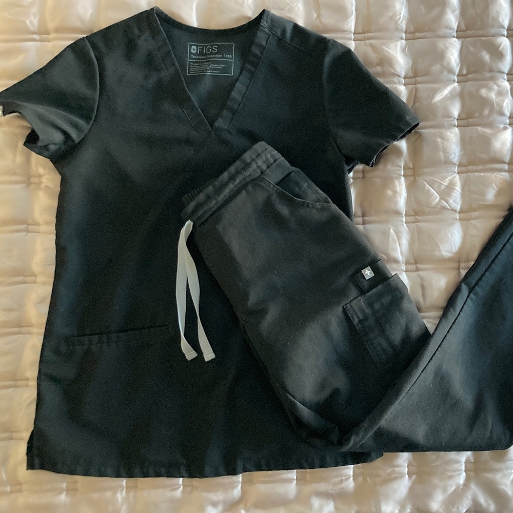 Figs scrub set Black XXS